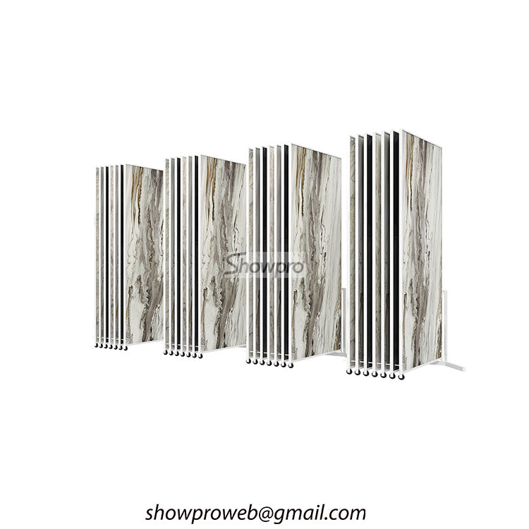 Tailored tiles display stand stone sample displays