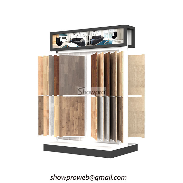 freestanding flipping display rack for laminate flooring