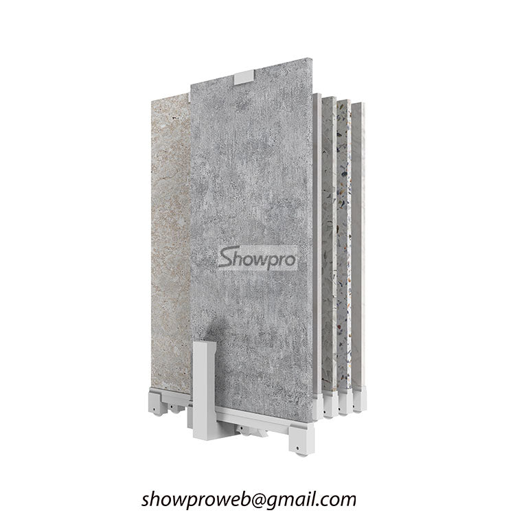 tile samples sliding display rack ceramic display