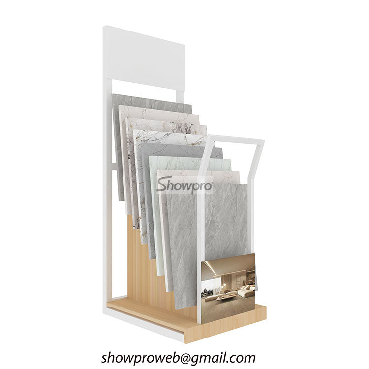 Full-size marble stone display rack for warehouses