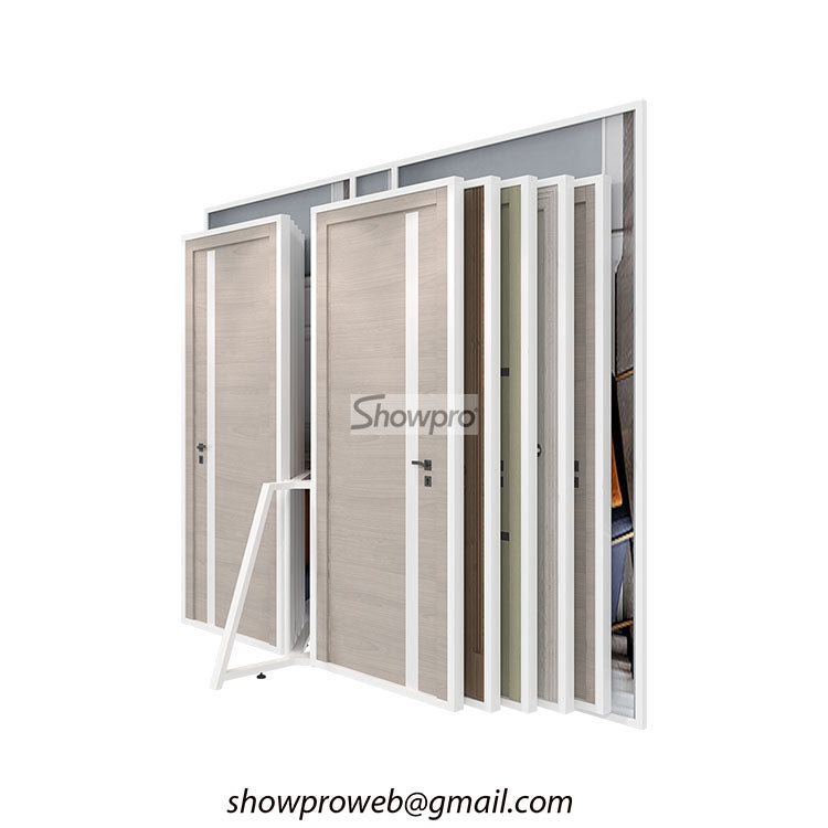 Door sample page turning display stand for sale