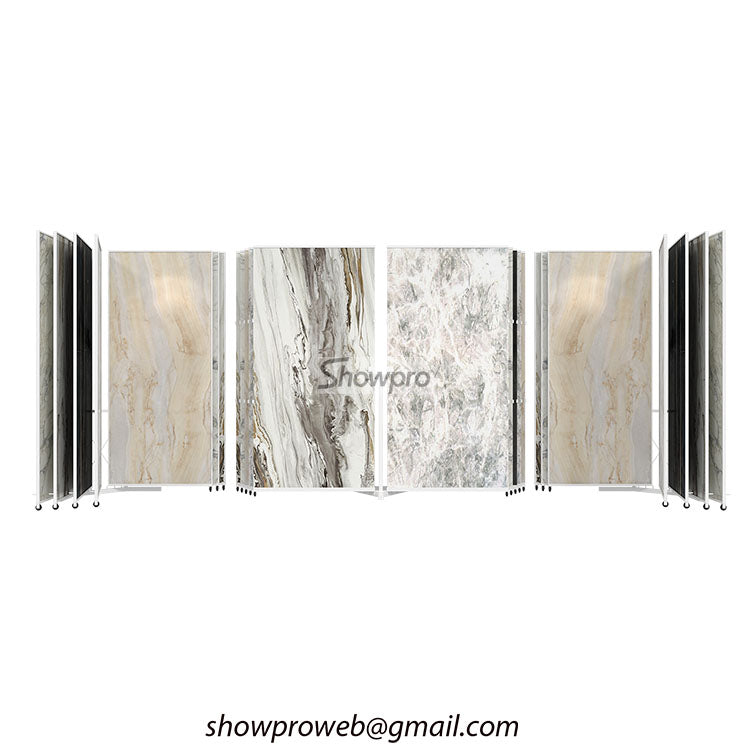 high quality ceramic tiles display stand with wheels