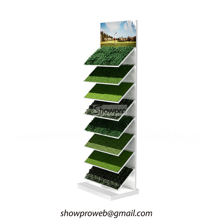 Artificial grass display stand turf grass promotion stand