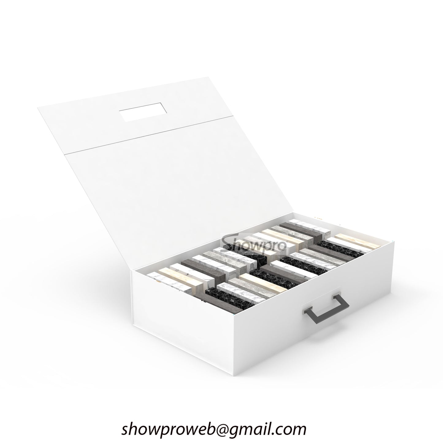 small stone portable sample box cardboard tile box