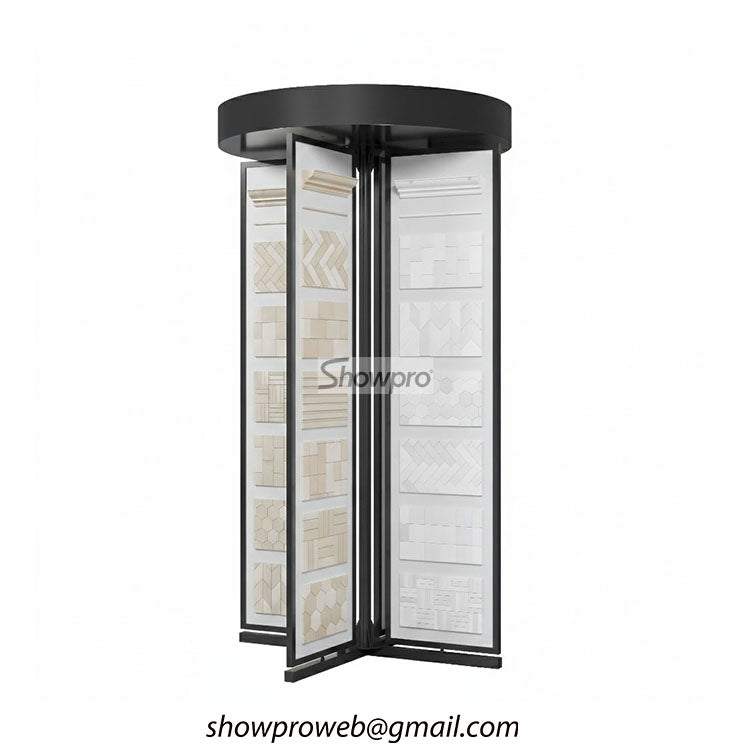Easy-access rotating tile display for customer browsing