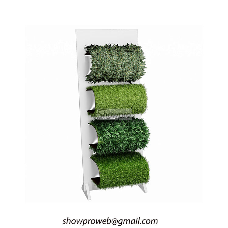 Grass tile display solution artificial turf display rack