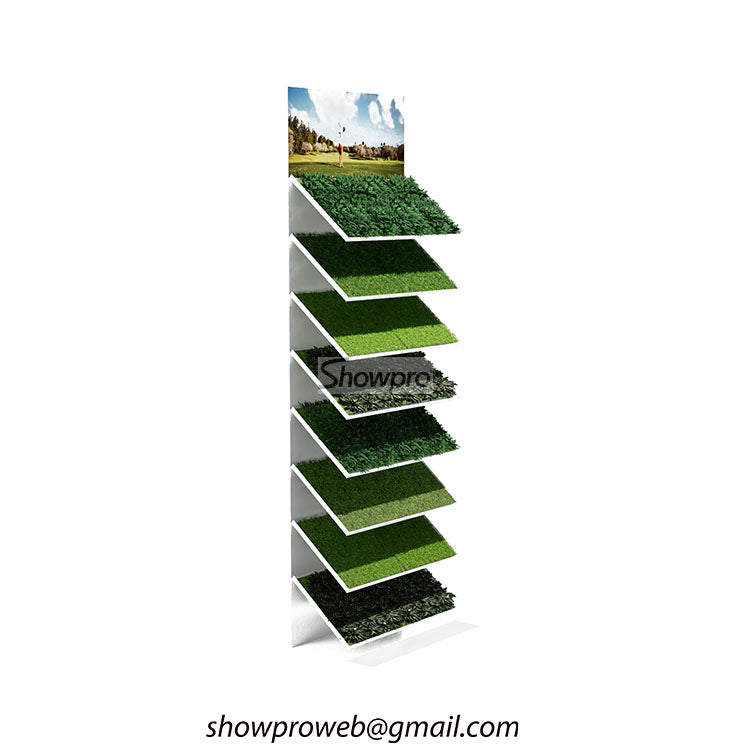 Artificial grass display stand turf grass promotion stand