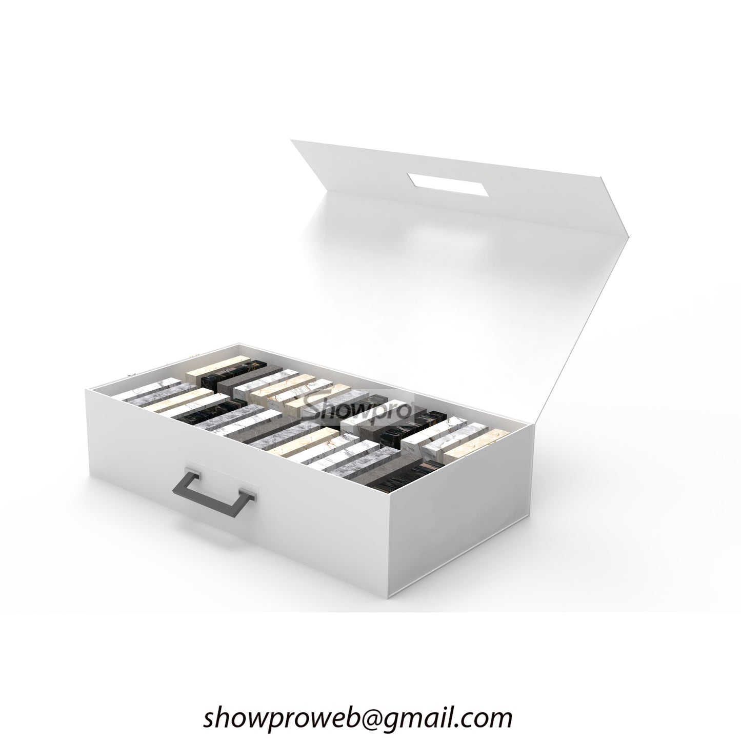 small stone portable sample box cardboard tile box