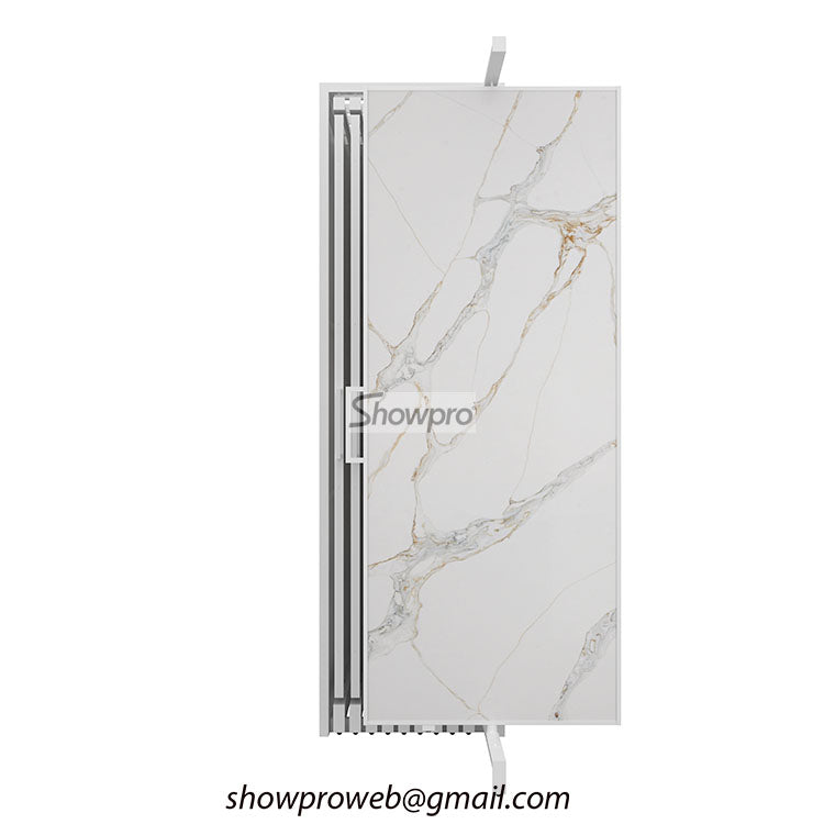 porcelain tiles pull out display stand granite display rack