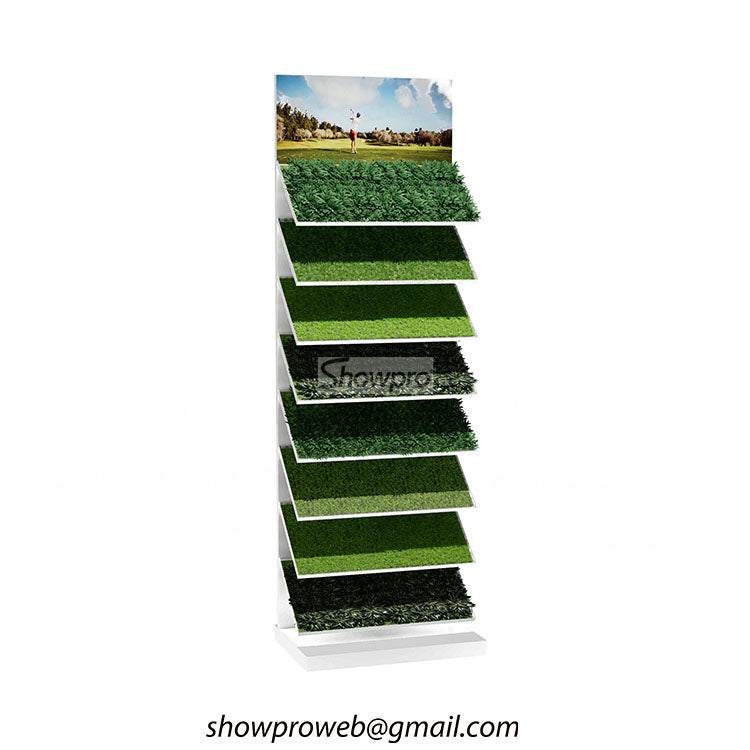 Artificial grass display stand turf grass promotion stand