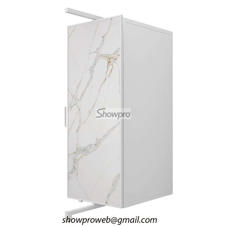porcelain tiles pull out display stand granite display rack