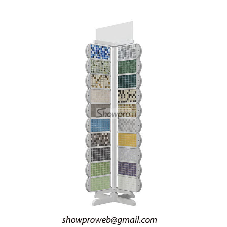 Mosaic sample display rack mosaic display solution