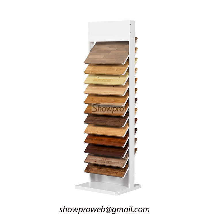 wooden tiles display rack vertical display stand