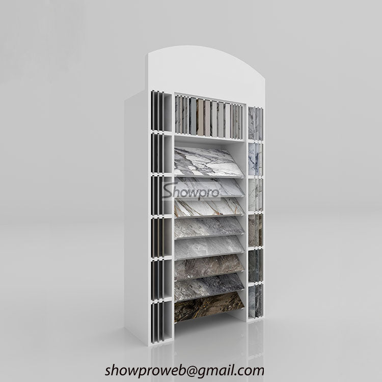 Custom branded tile display rack manufacturer for wholesalers