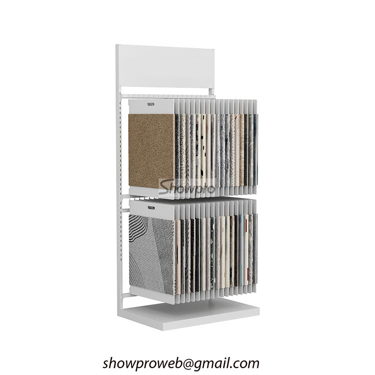 Carpet display rack floor standing page turning display rack