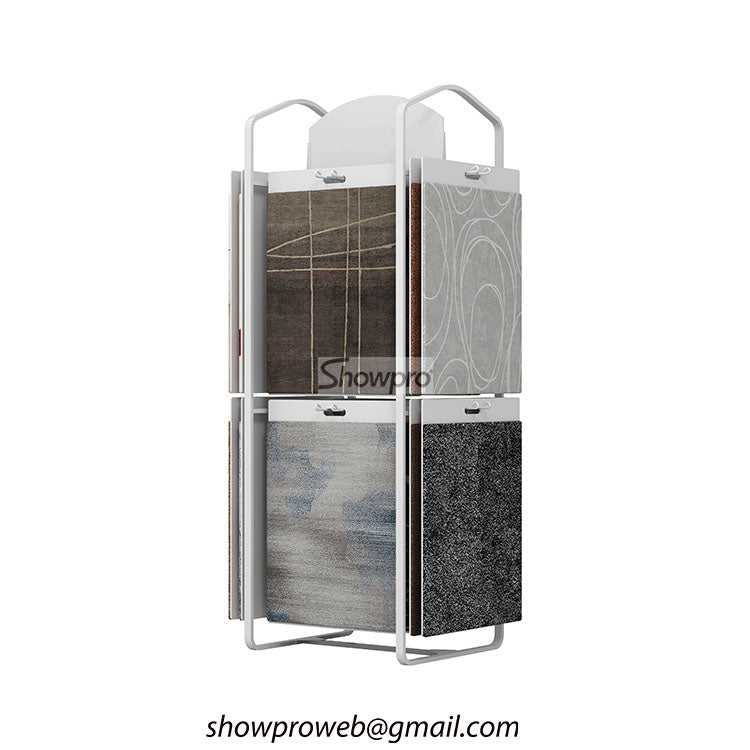 rug sample hanging display stand carpet displays