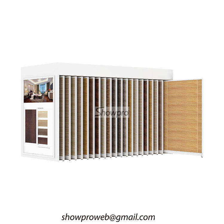 metal sliding display rack for granite and marble samples