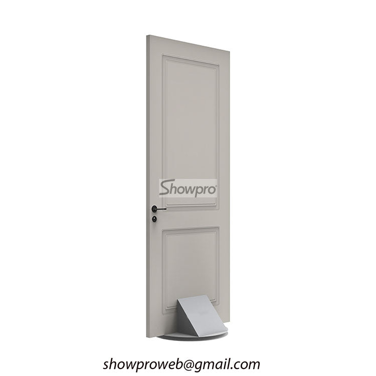wooden door simple display stand door display solution