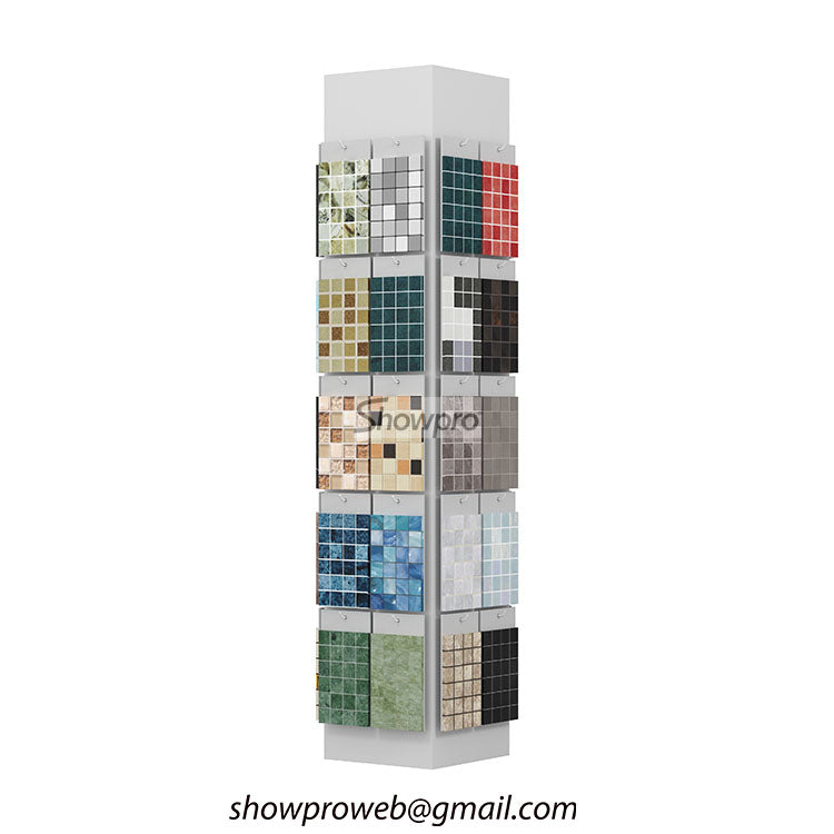 Custom logo mosaic tile display stand wholesale