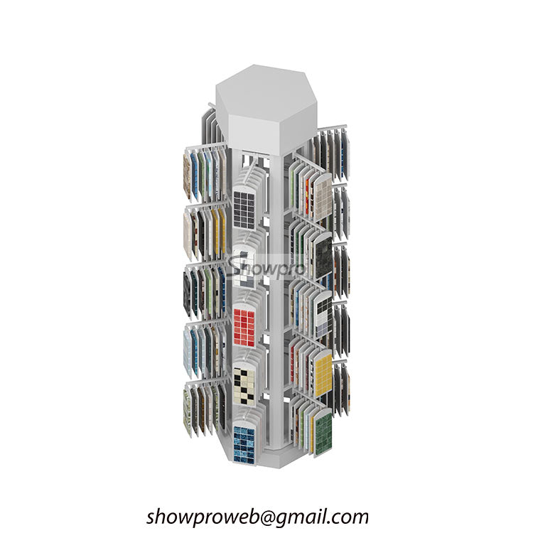 Vertical tile mosaic display stands manufacturer
