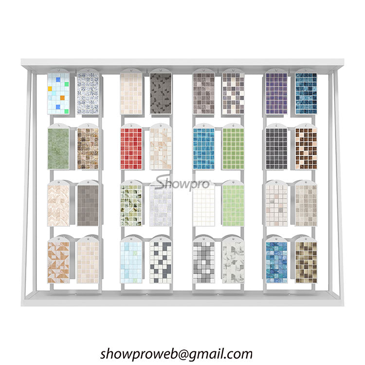Mosaic samples hanging rack mosaic displays