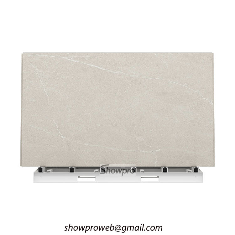 large tiles display stand showroom stone displays