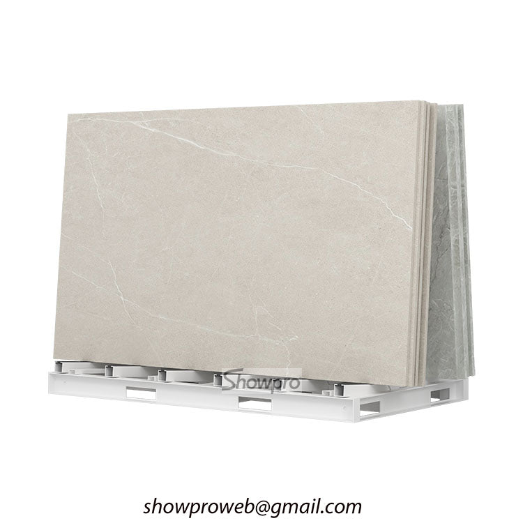 large tiles display stand showroom stone displays