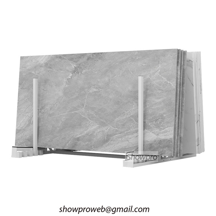 large marble tiles display stand stone display rack