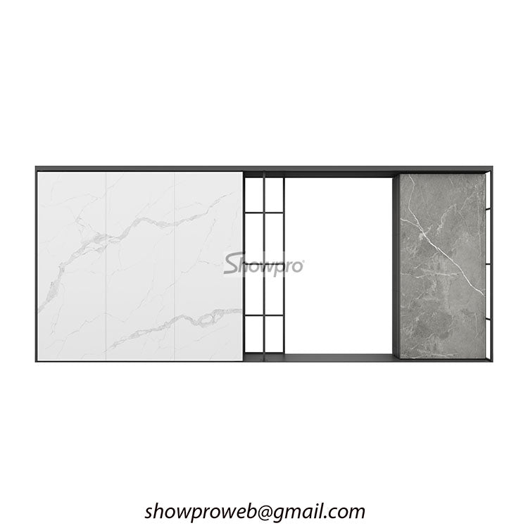 large slab sliding display stand sample stone displays