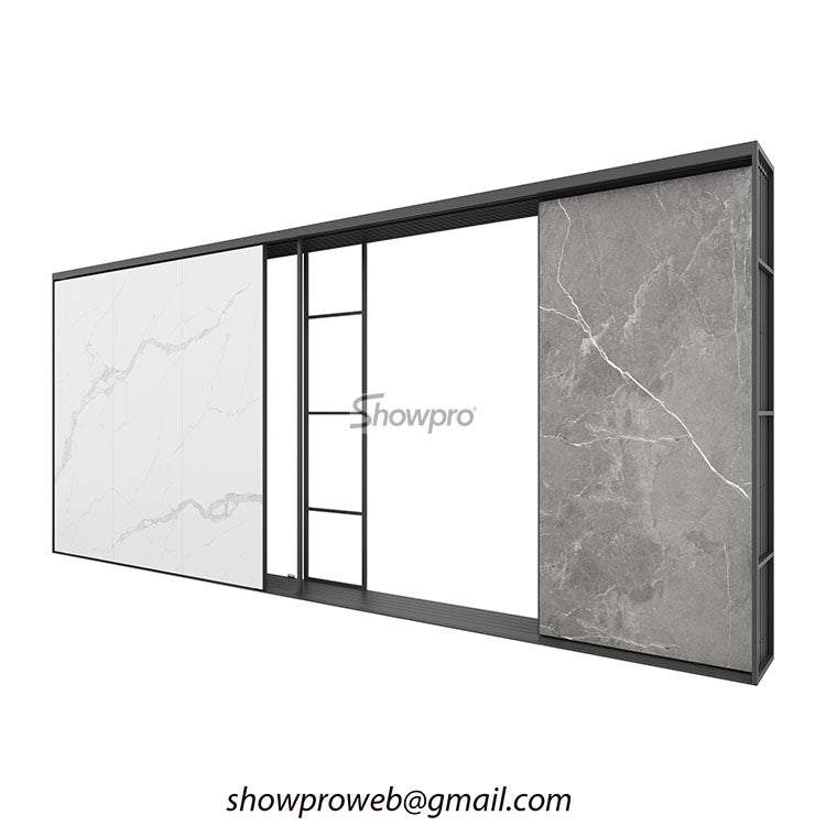 large slab sliding display stand sample stone displays