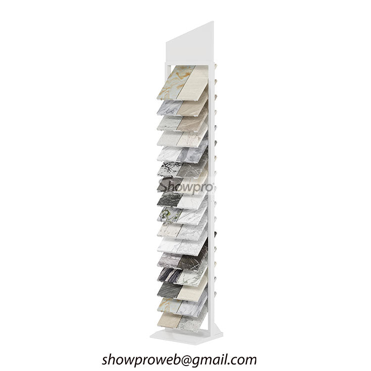 Custom logo tile sample display rack for manufacturers