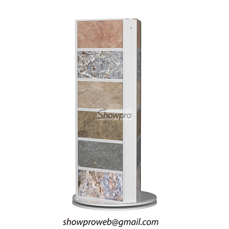 Vertical display for ceramic tile samples