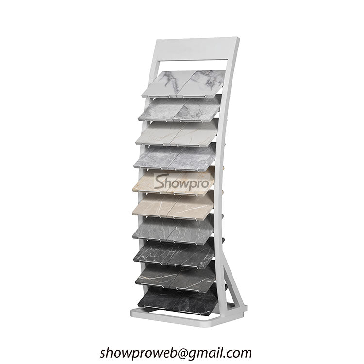 Customized stone display rack tile rack display