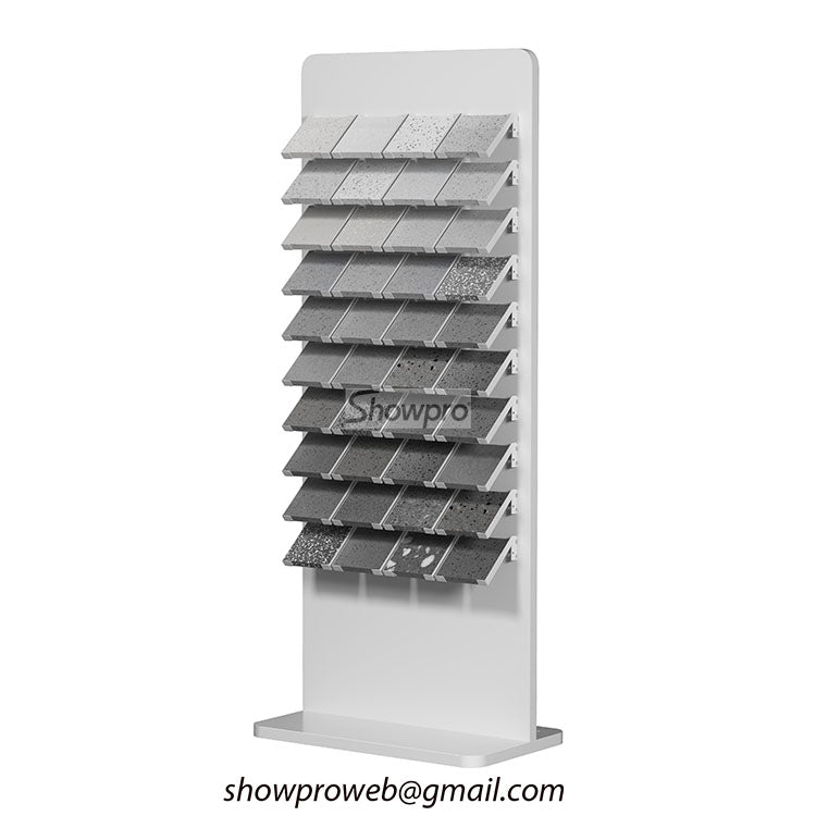 Affordable ceramic tile display stand sintered surfaces display