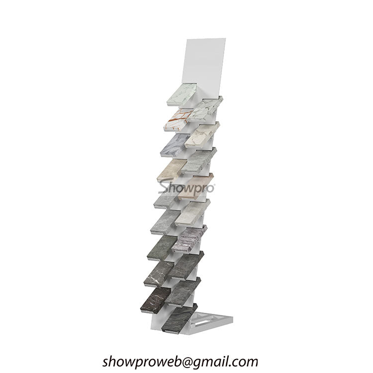 Metal granite display rack small stone display stand