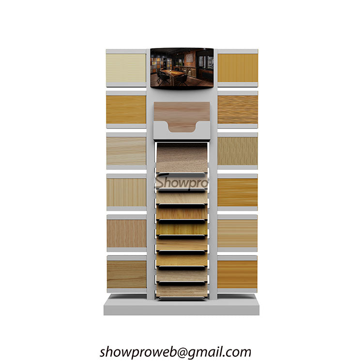 wood tiles sample display stands wholesale