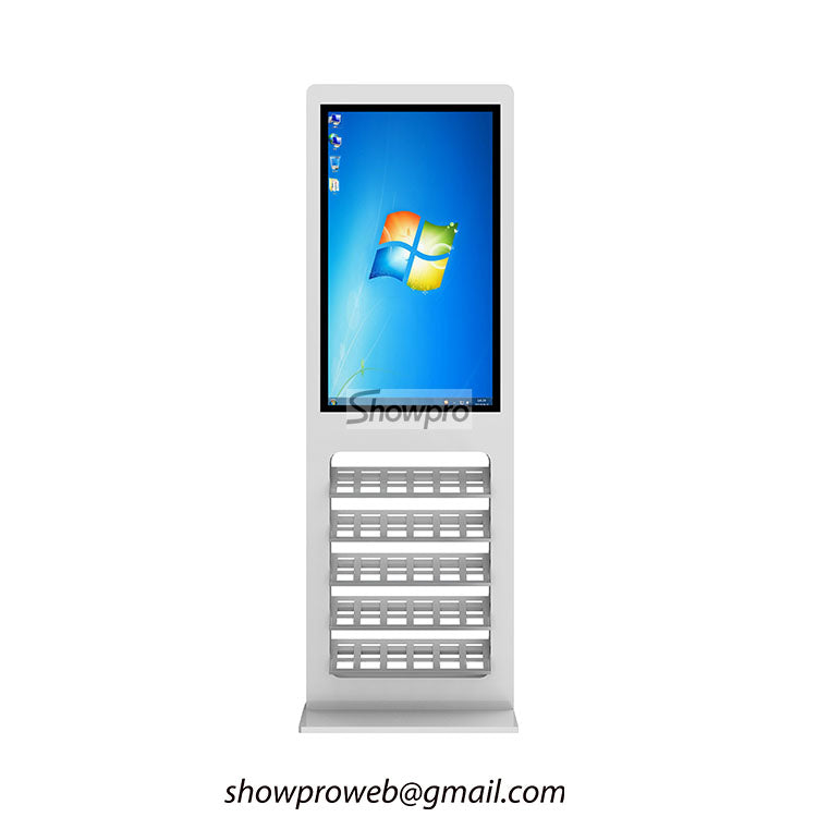 Tile display stand with digital screen