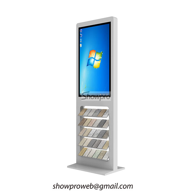 Tile display stand with digital screen