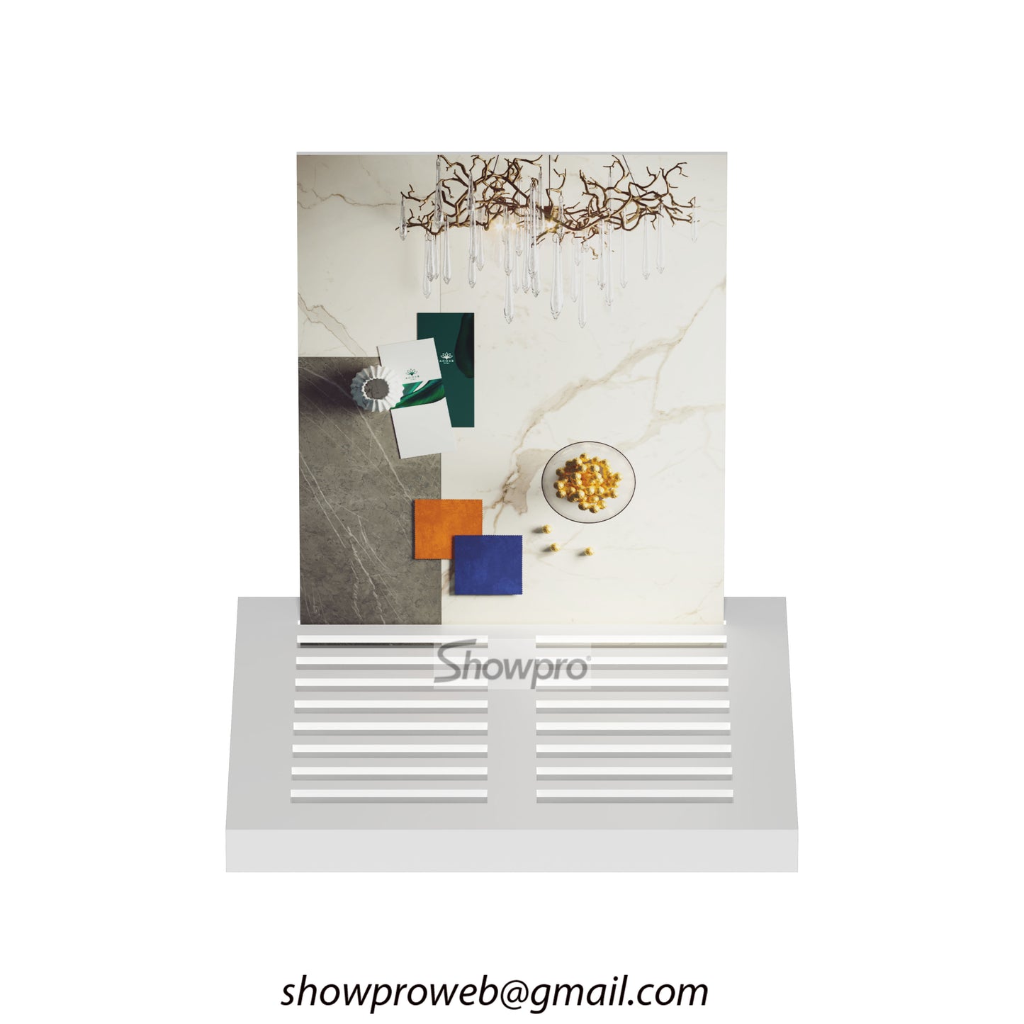 tiles desktop display stand stone display solutions
