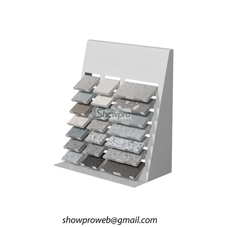 High quality marble samples tabletop display stand