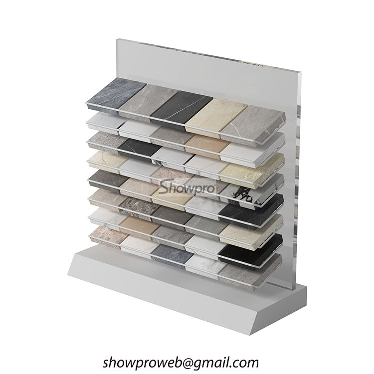 Granite sample stone countertop display rack