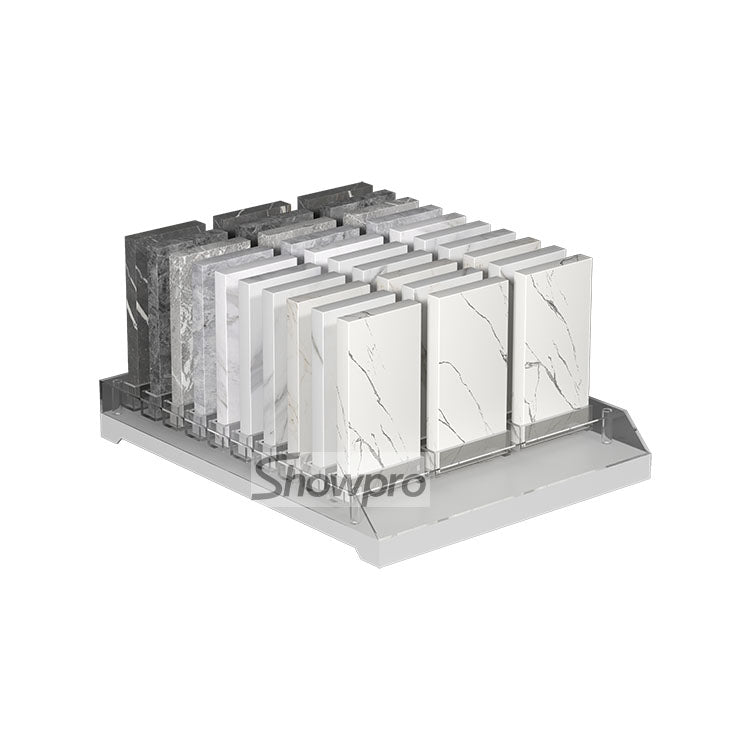 sample stone countertop display stand tile display ideas