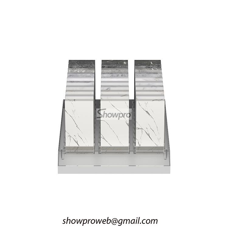 sample stone countertop display stand tile display ideas