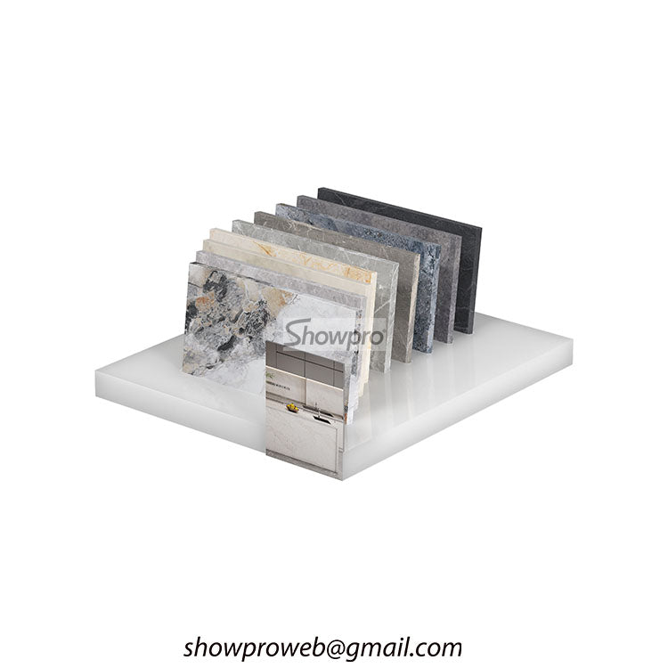 sample stone counter displays arcylic tile display rack