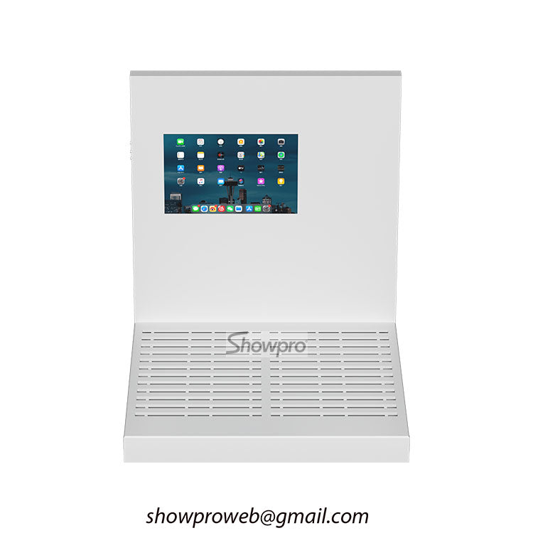 tiles countertop display stand with screen