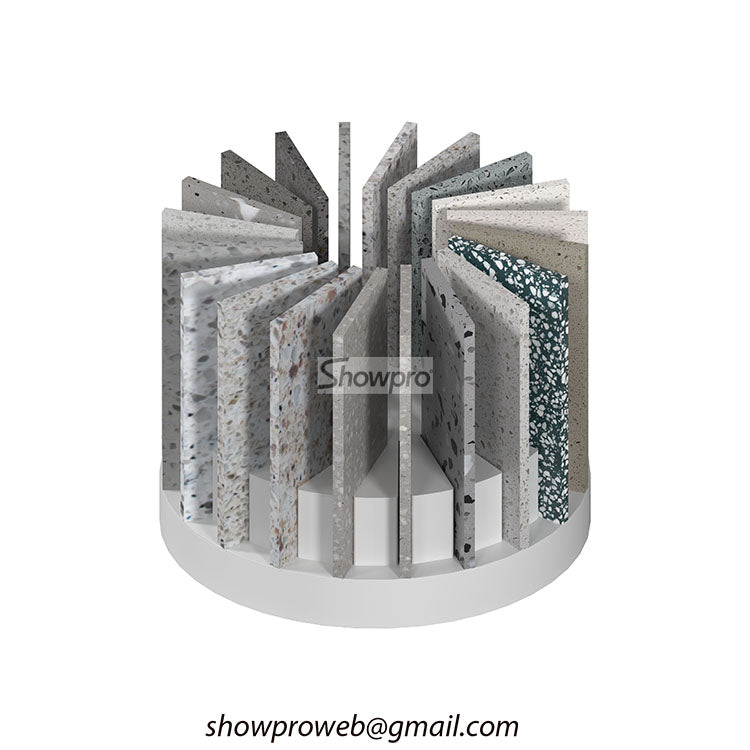 tiles rotating tabletop display stand marble displays