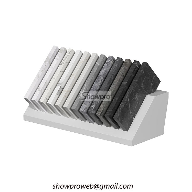 Decorative tile display stand tile rack