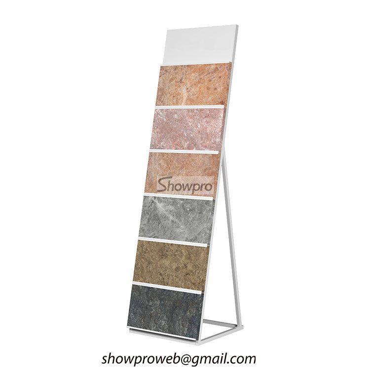 Retail floor standing display for marble tiles