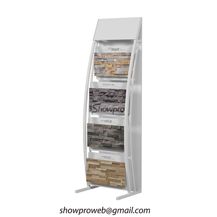 Manufactured stone panel display for retail stores