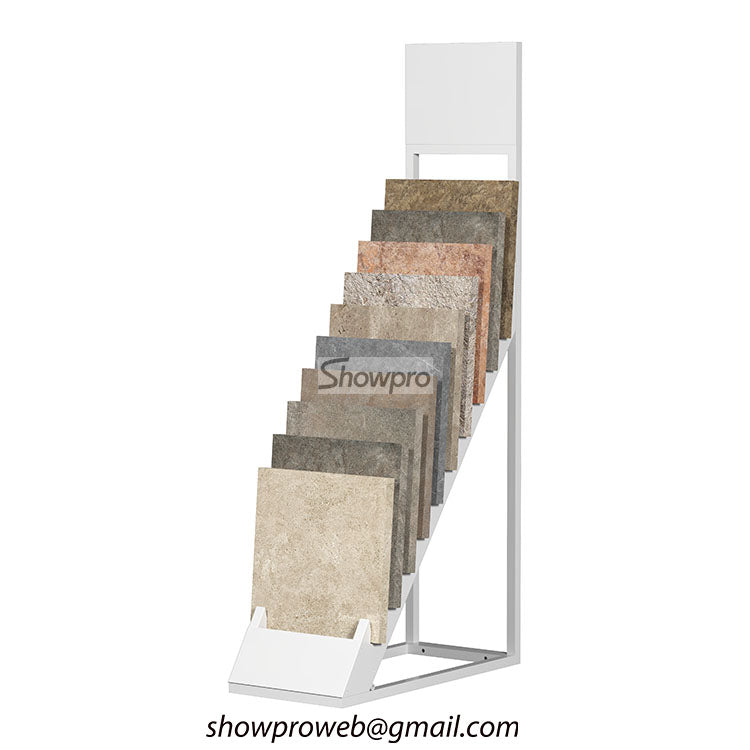 Heavy duty ceramic and marble tile display shelf